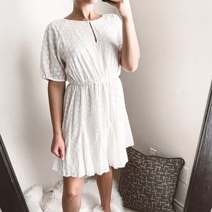 madewell - NWT eyelet tassel tie mini dress